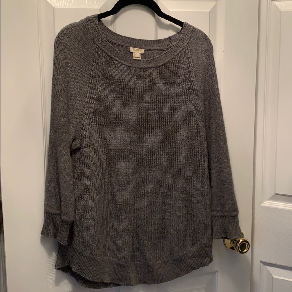 EUC J. Crew grey merino blend sweater, sz SP